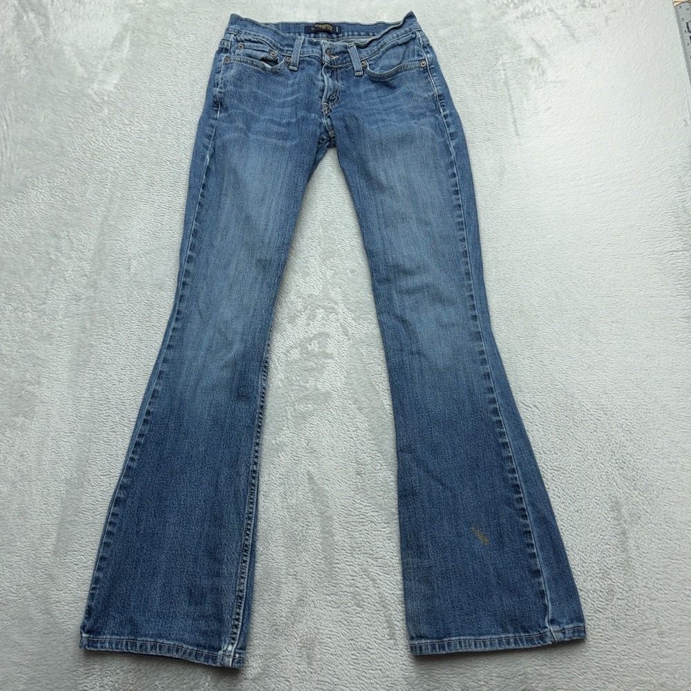Levis Jeans Womens 7M Blue Too Superlow 524 Bootcut Low Rise Denim Flap Pocket